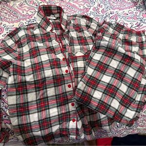 Charter Club Red and Green Plaid Pajama Set